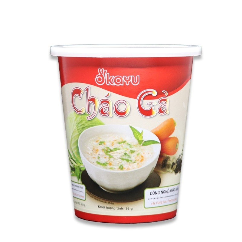 Cháo Gà Ăn Liền Asuzac thùng 12 ly x 36g